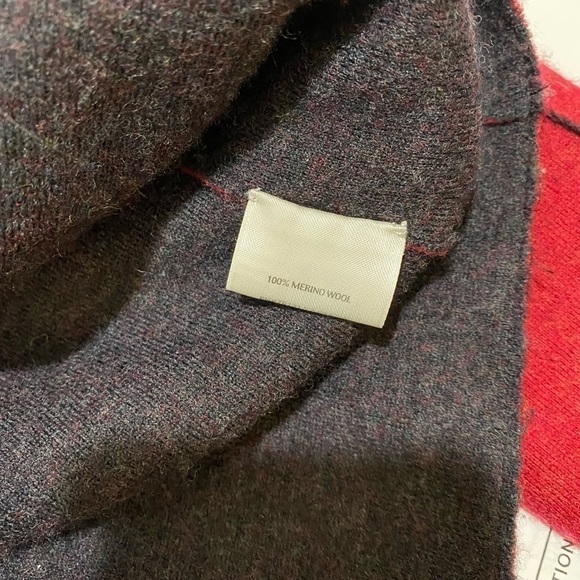 EILEEN Fisher Red Wool Sweater Cardigan Size Medium - Picture 6 of 6